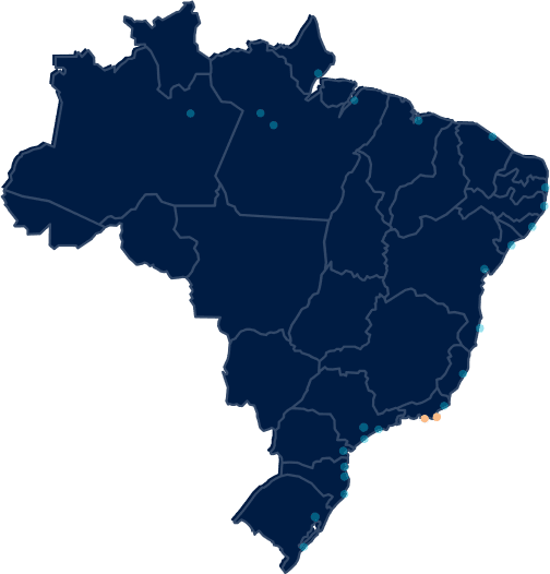 Two offshore support bases close to the pre-salt reserves