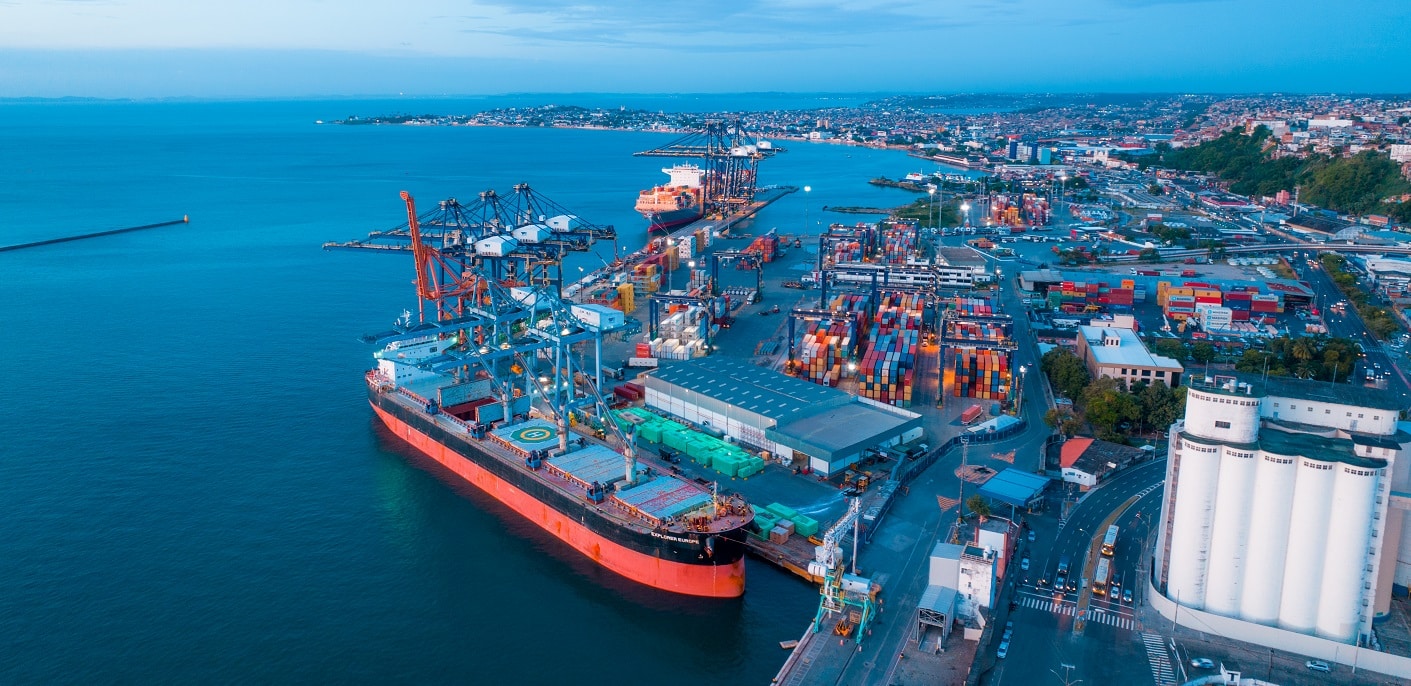 Terminal de contêiner de Salvador terá linha com grande navio direta para a Ásia